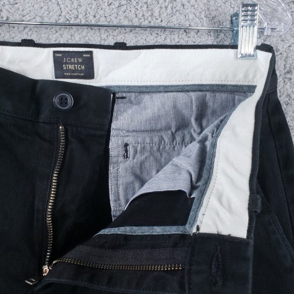 🚫SOLD🚫J Crew Mens Pants Black 30x30 100% Cotton Broken In Casual Chinos 484 - Picture 5 of 14